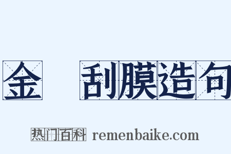 金鎞刮膜造句是什么意思的图片